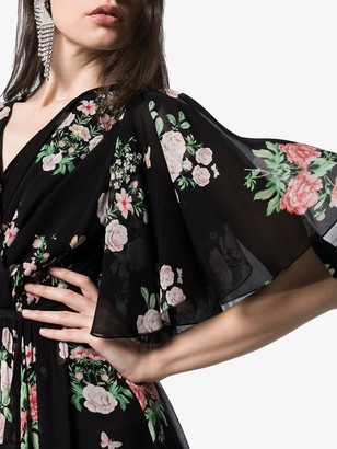 Giambattista Valli Ruffled Floral Print Maxi Dress