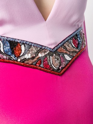 Emilio Pucci Sequin Embellished Colour Block Dress