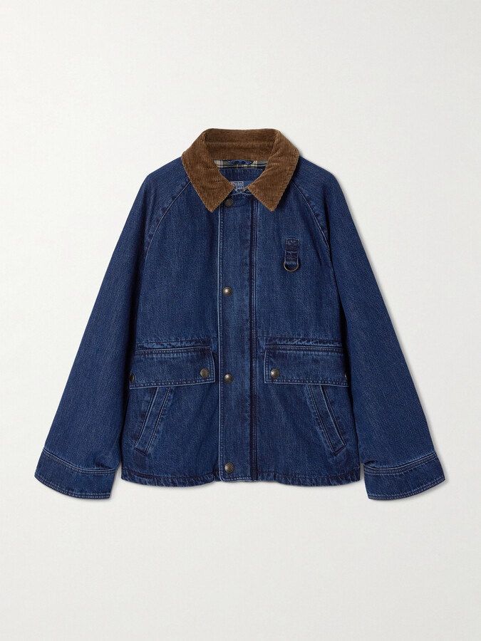 Polo Ralph Lauren - Cotton Corduroy-trimmed Denim Jacket - Blue