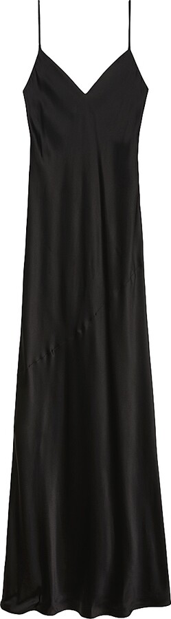 L'Agence Women's Serita Silk Slip Maxi Dress - Black - Size 2
