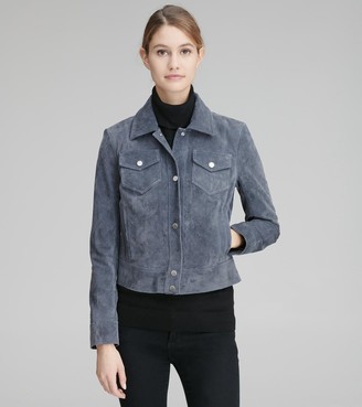 suede trucker jacket womens