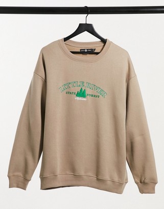 daisy street relaxed sweatshirt with vintage los angeles embroidery
