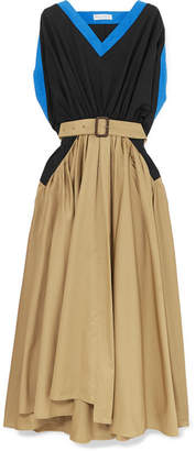 J.W.Anderson Belted Cotton-poplin Maxi Dress - Beige