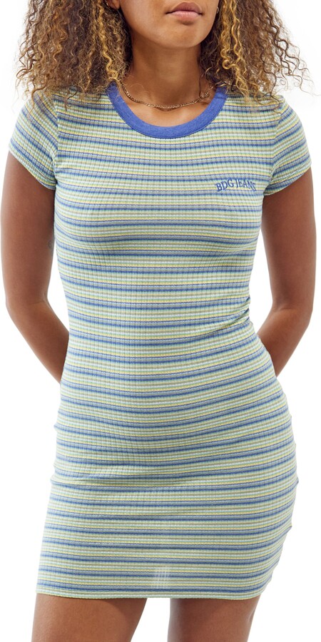 BDG Stripe Ribbed T-Shirt Minidress - ShopStyle