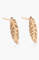 Thumbnail for your product : Alex and Ani 14K Gold Plated Symbolic Feather Stud Earrings