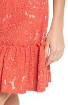 Thumbnail for your product : Eliza J Ruffle Hem Lace Shift Dress