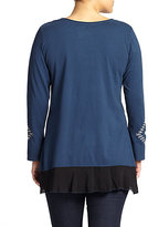 Thumbnail for your product : Johnny Was Johnny Was, Sizes 14-24 Sevita Ruffled-Hem Tunic