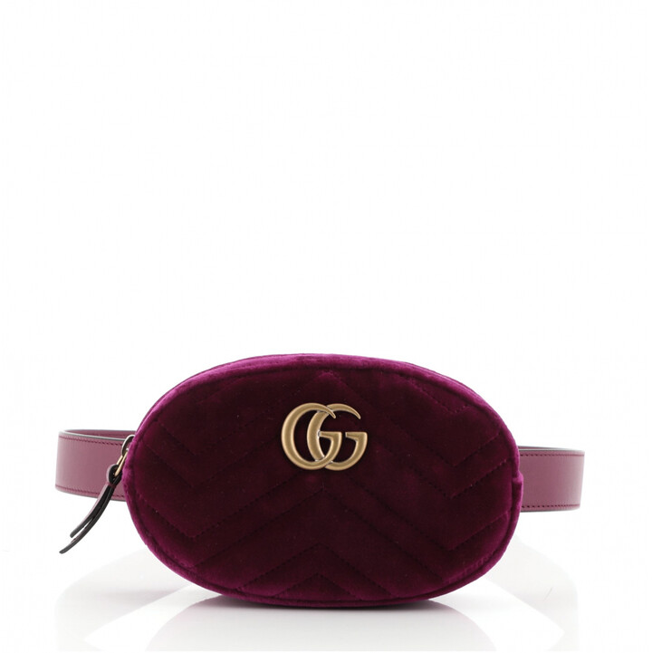 Gucci Marmont Purple Leather Handbags - ShopStyle Clutches