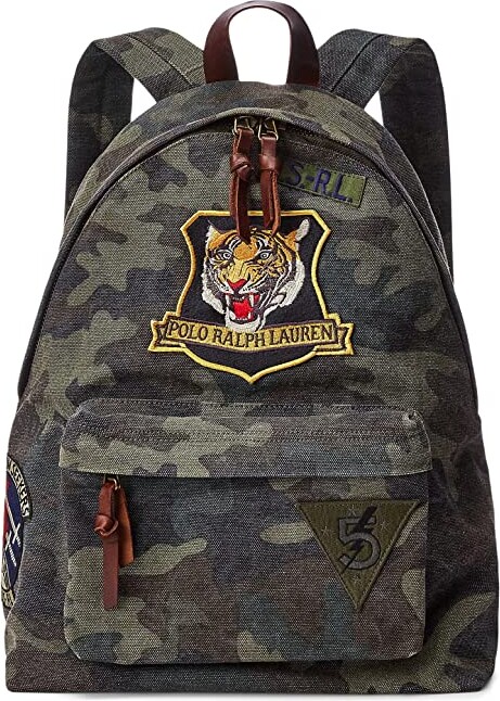 Polo Ralph Lauren Tiger-Patch Canvas Backpack (Camo) Backpack Bags -  ShopStyle