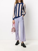 Thumbnail for your product : ALEXACHUNG Striped Polo Jumper