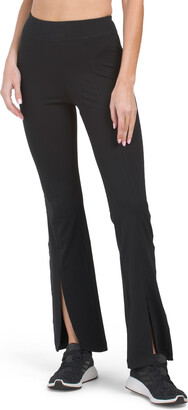 90 Degree By Reflex High Rise Flared Pants With Front Split