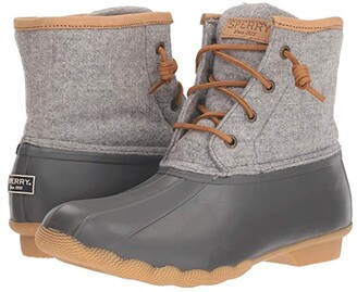 gray sperry duck boots