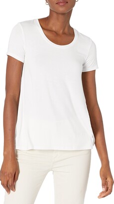 Daily Ritual Women's Jersey Standard-Fit Short-Sleeve Long-Line Scoopneck T-Shirt 