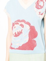 Thumbnail for your product : Antonio Marras floral intarsia knitted T-shirt