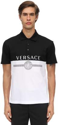 Versace Medusa Cotton Pique Polo Shirt