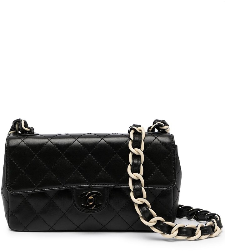 Chanel Pre Owned 2001 CC diamond-quilted shoulder bag - ShopStyle