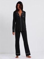 Thumbnail for your product : A Pea in the Pod Button Front Nuring Pajama Set-Black/White Dot-S |