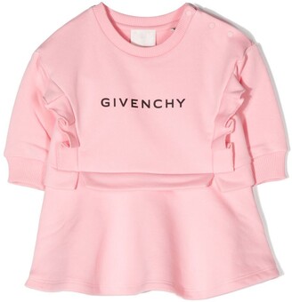Givenchy Kids Logo-Print Flared Dress