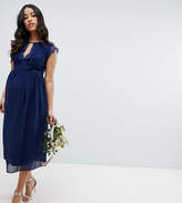 Thumbnail for your product : TFNC Maternity Lace Detail Midi Bridesmaid Dress