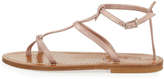 Thumbnail for your product : K. Jacques Gina Metallic Suede Gladiator Sandal, Rose Gold