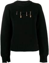 Thumbnail for your product : Versace Safety Pin Rib Jumper