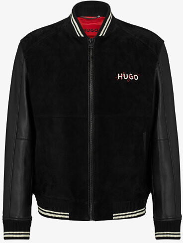 HUGO BOSS Zip-Up Stretch-Wool Bomber Jacket - ShopStyle