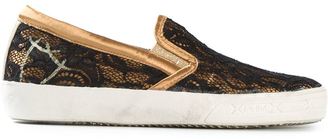 Philippe Model lace overlay slip-on sneakers