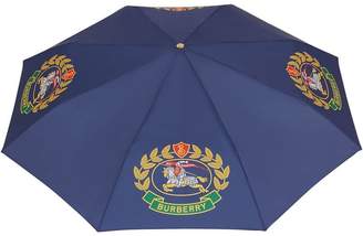 Burberry Crest Print Folding Umbrella