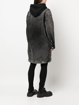 Thumbnail for your product : DSQUARED2 Washed Denim Knee-Length Coat