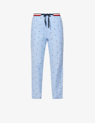 Tommy Hilfiger Logo-embroidered organic-cotton pyjama bottoms