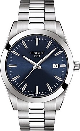 Tissot Gentleman Stainless Steel Blue Dial Bracelet Watch