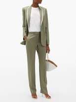 Thumbnail for your product : Pallas Paris Paris - Gatwick Satin-back Wool-faille Suit Trousers - Khaki