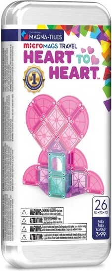 Magna-Tiles MAGNA-TILESMicroMAGSTravelSet-HearttoHeart