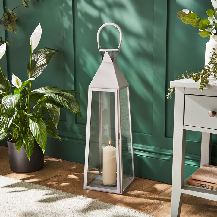 Dunelm Tall Metal Lantern 70cm Natural ShopStyle Floor Lamps