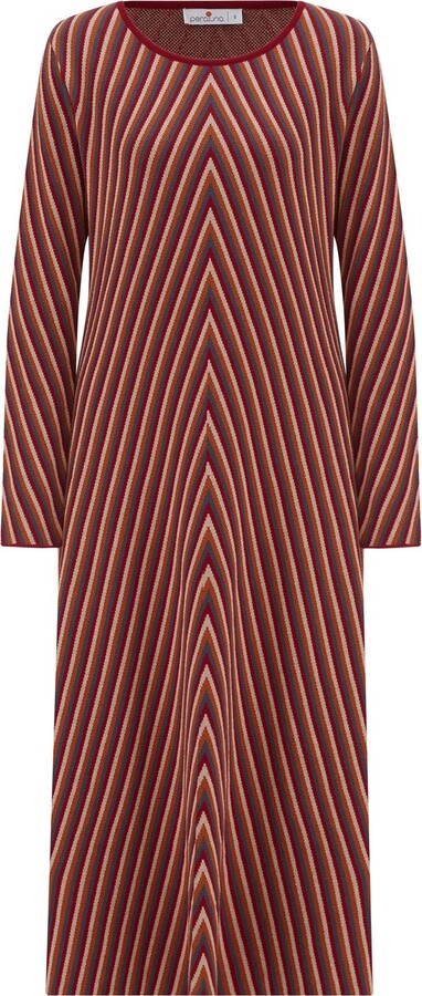 Peraluna Mentha Diagonal Striped Long Knit Dress - Multicolour - ShopStyle