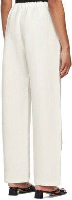 Totême White Stretch Linen Lounge Pants
