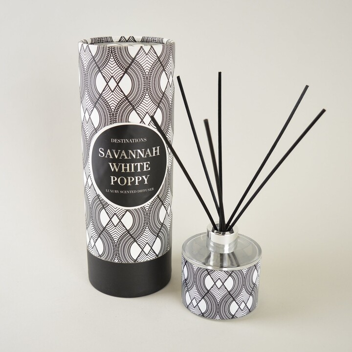 Dunelm Africa Reed Diffuser, 150ml Black & White ShopStyle Home Fragrance