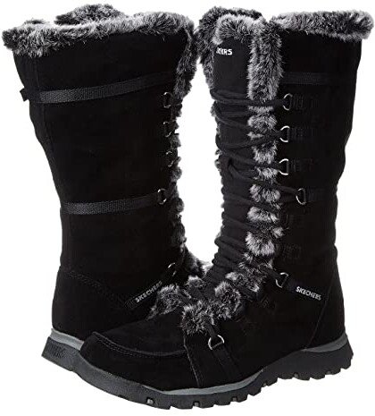 skechers womens fur boots