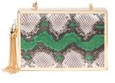 Thumbnail for your product : Pink Haley Laila Snakeskin Embossed Box Clutch