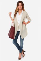 Thumbnail for your product : BB Dakota Howell Beige Cardigan Sweater