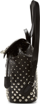 Thumbnail for your product : Alexander McQueen Black Studded Leather Skull Padlock Backpack