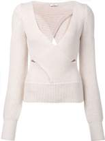 Thumbnail for your product : Tome cut-off detailing V-neck blouse