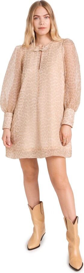 Ganni Organza A-shaped Mini Dress - ShopStyle