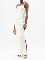 Thumbnail for your product : LA COLLECTION Christelle Silk-satin Maxi Dress - Ivory