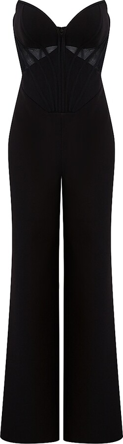 BCBGMAXAZRIA Women's Electra Strapless Bustier Jumpsuit - Black - Size 2