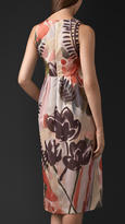 Thumbnail for your product : Burberry Floral Print Silk Cotton Shift Dress