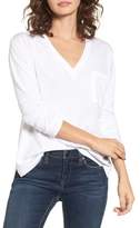 Thumbnail for your product : Lush Long Sleeve V Neck Pocket Tee
