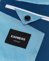Thumbnail for your product : Express Extra Slim Blue Cotton Sateen Stretch Suit Jacket