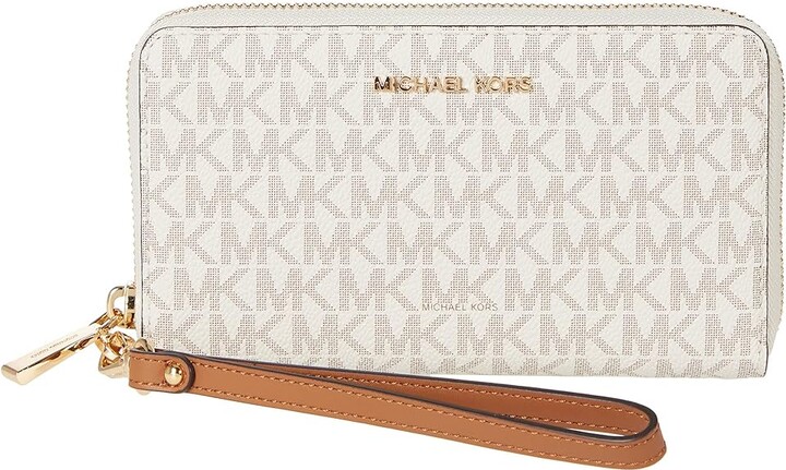 MICHAEL Michael Kors Jet Set Large Flat Multi Function Phone Case (Vanilla)  Handbags - ShopStyle Tech Accessories
