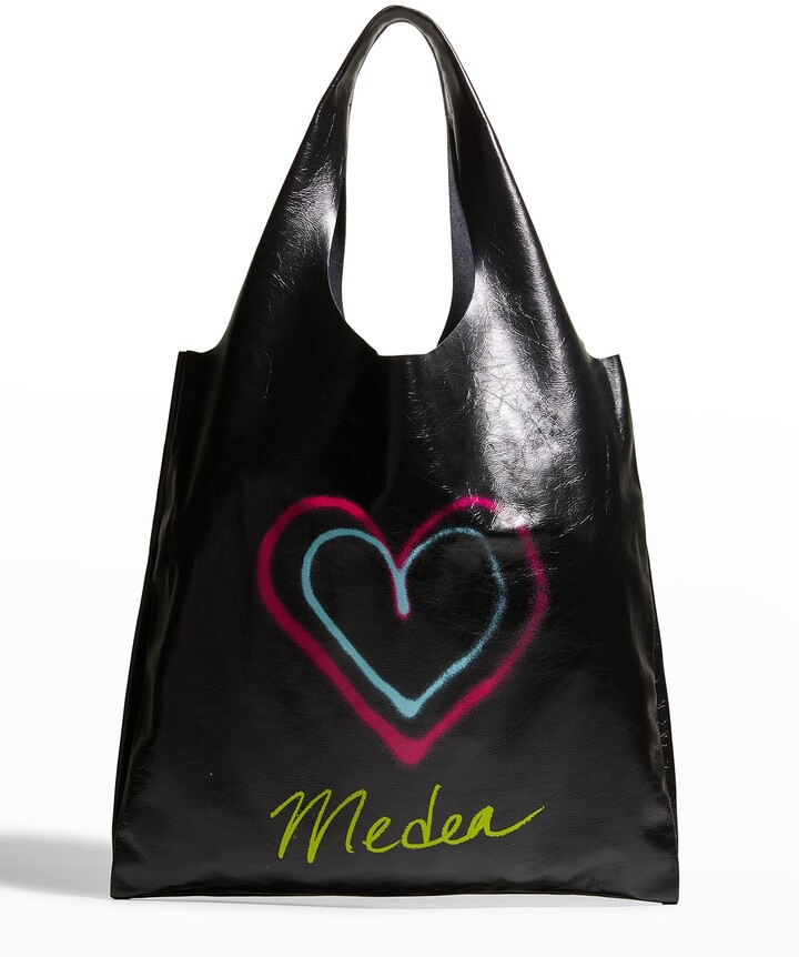 The Word Love With Heart On Dark Background Deluxe Printing Small Purse Portable Receiving Bag 